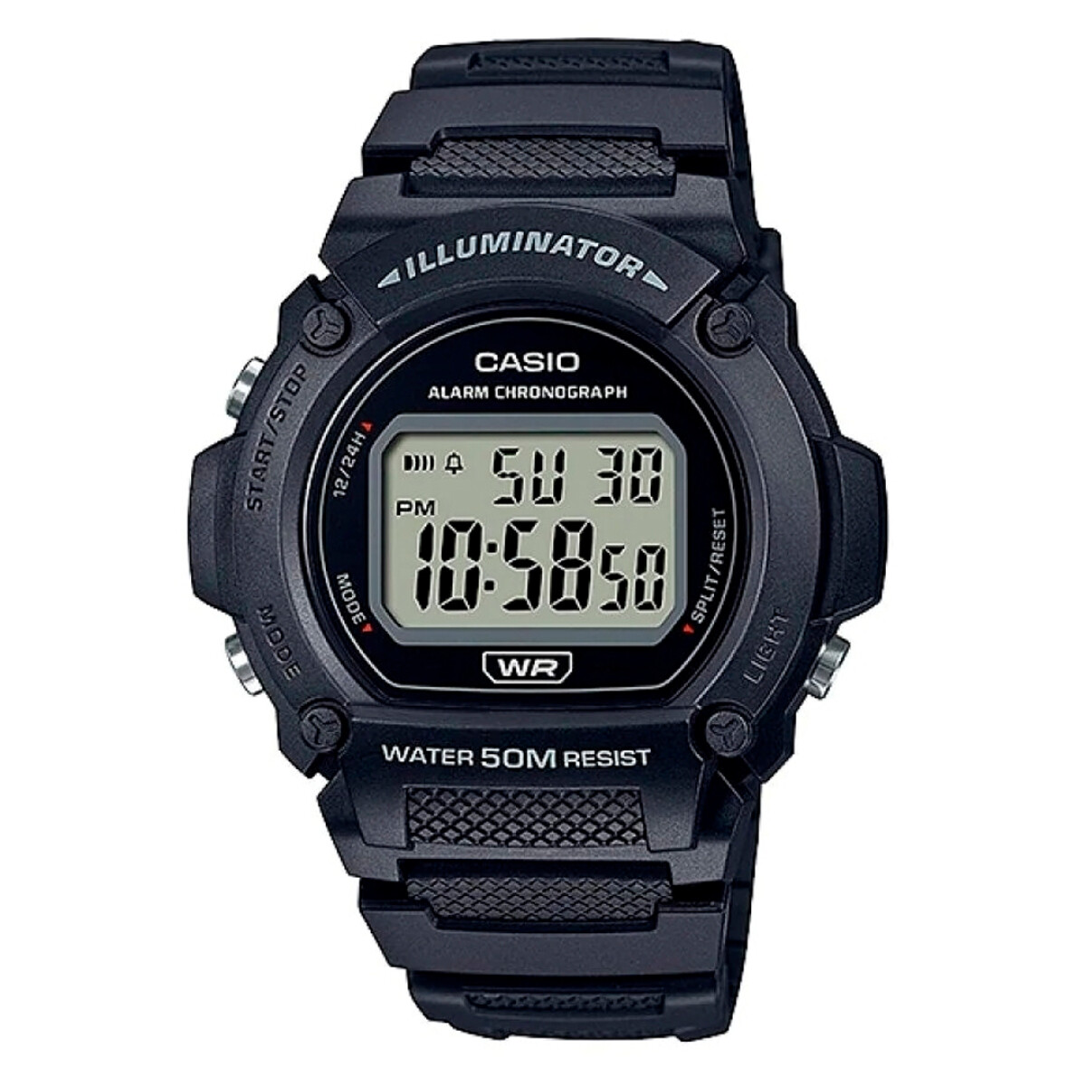 Reloj Casio Resina Deportivo Negro 