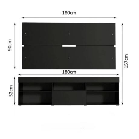 Rack con Panel para TV de hasta 65 pulgadas Rack con Panel para TV de hasta 65 pulgadas