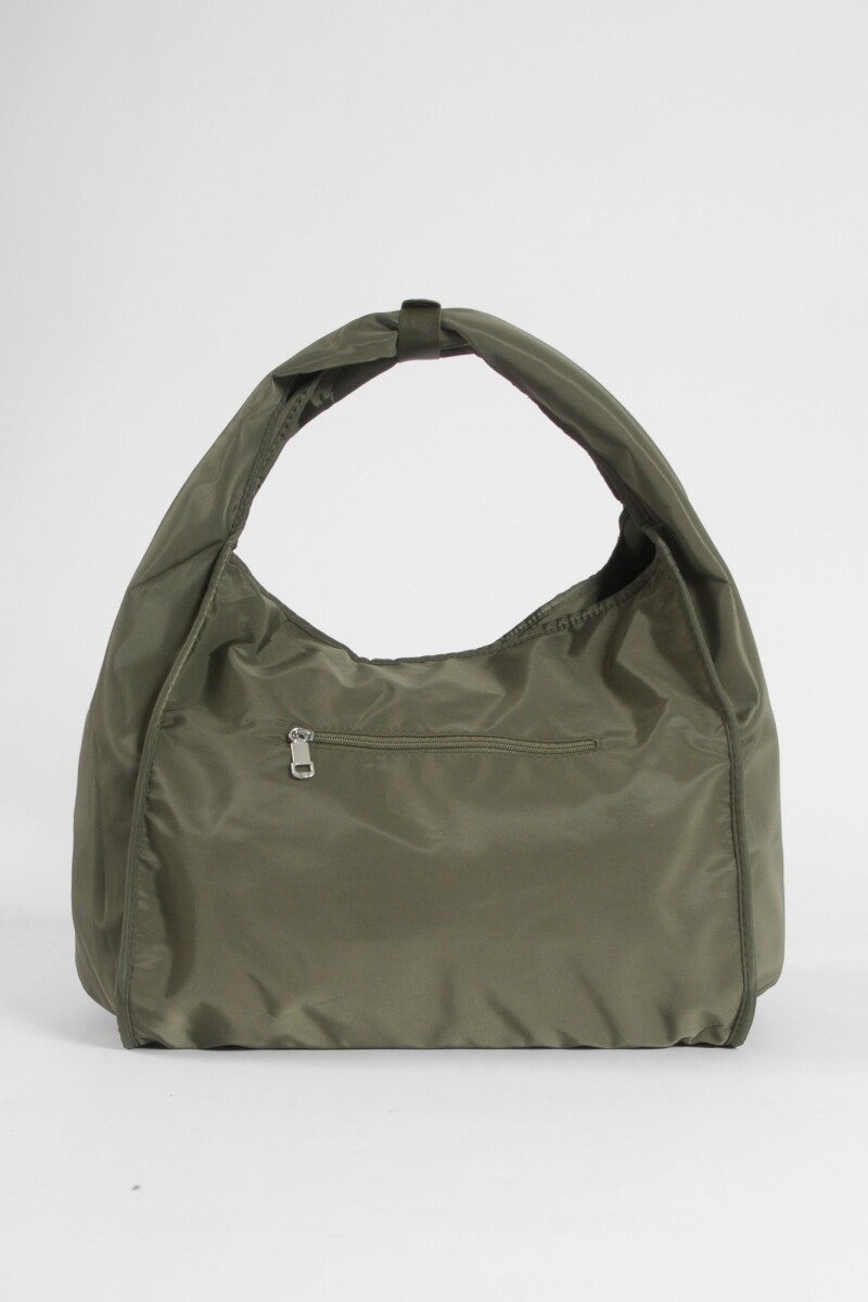 Shopper oversize con correa regulable verde