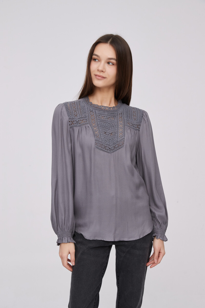 Blusa Anjelika - Gris Topo 