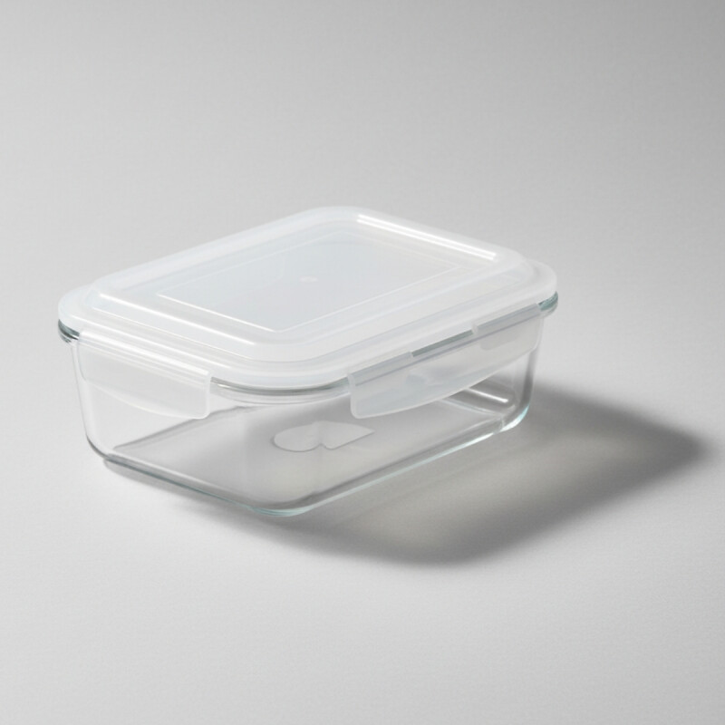 Pote hermético de vidrio 1040ml BLANCO