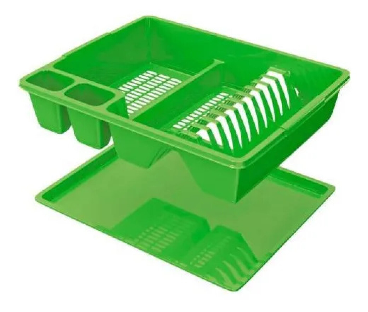Escurridor Eco De Platos Vasos Cubiertos 45 X 38 Cm - VERDE 