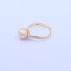 Anillo oro 18k con perla de cultivo 8 mm. Anillo oro 18k con perla de cultivo 8 mm.
