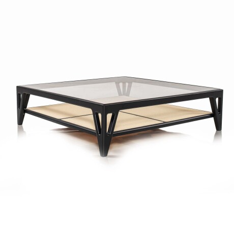 MESA RATONA MADERA-Y-VIDRIO NEGRO ROSA