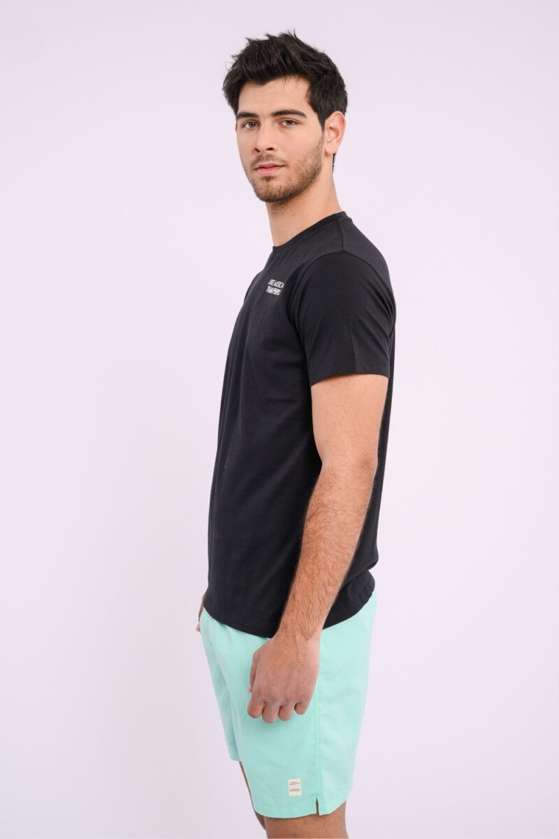 Remera estampada Negro