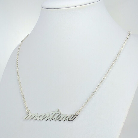 Colgante de Plata 925 Hecho a Mano Cadena Rolo Personalizado