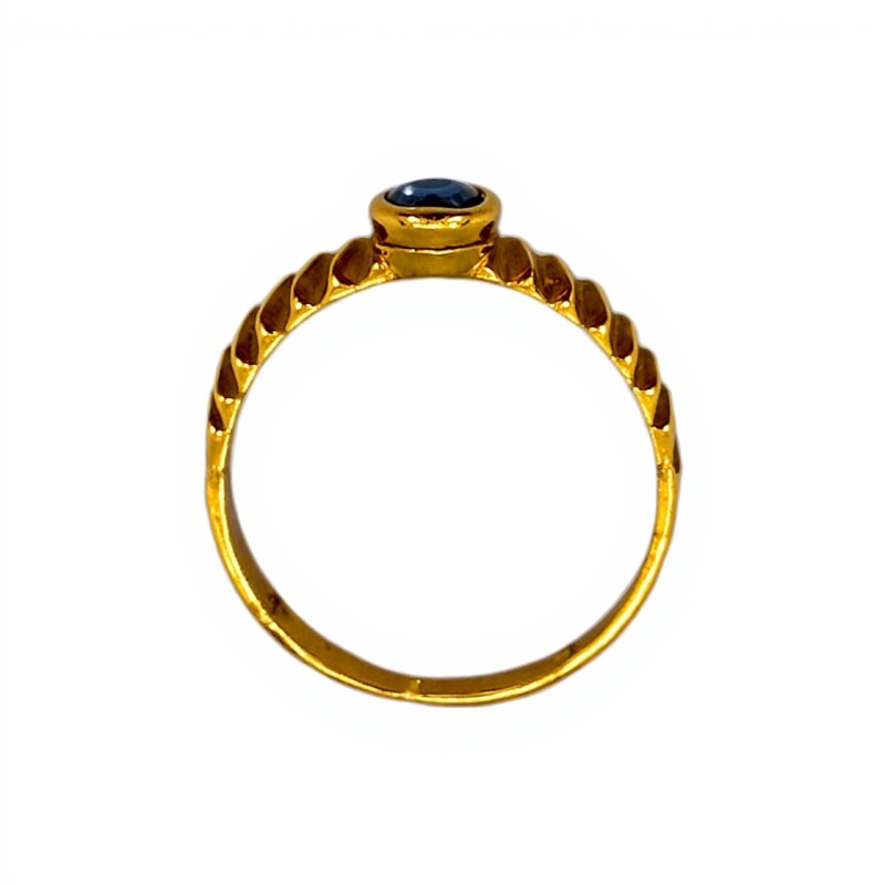 Anillo Solitario-Oro Bajo-Piedra Zafiro-AN8104 conpiedra