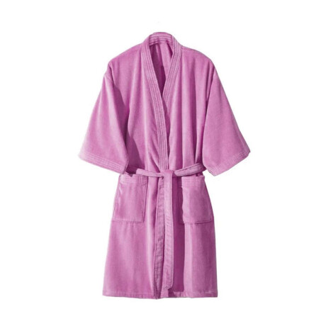 Bata Baño Dohler Velour 100% Algodón Talle P al XXG Lila