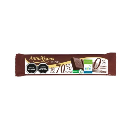 Mini Tableta Antiu 0% Azúcar 25g 70% Cacao