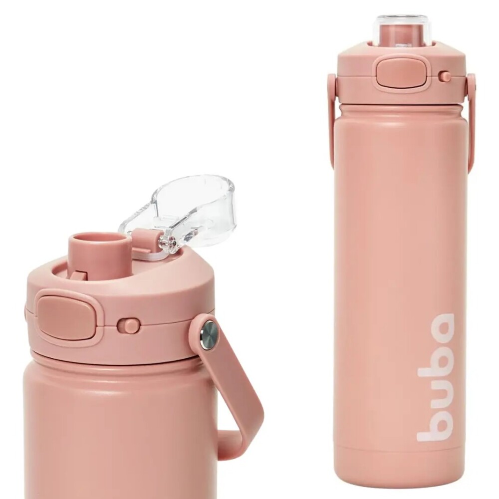 Botella termica BUBA 600ml rosado