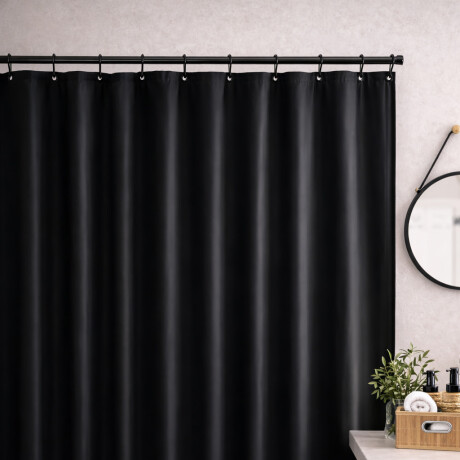 CORTINA DE BAÑO NEW YORK NEGRO