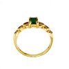 Anillo Solitario-Oro Bajo-Piedra Esmeralda-AN8151 conpiedra