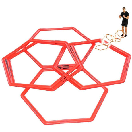 Set De 6 Aros Hexagonal Entrenamiento Coordinación Cmb000698