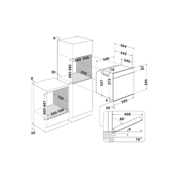 Horno Multifunción Whirlpool Akz9 7891 Ix De Outlet OLT HORNO DE EMPOTRAR WHIRLPOOL WOC74ASD
