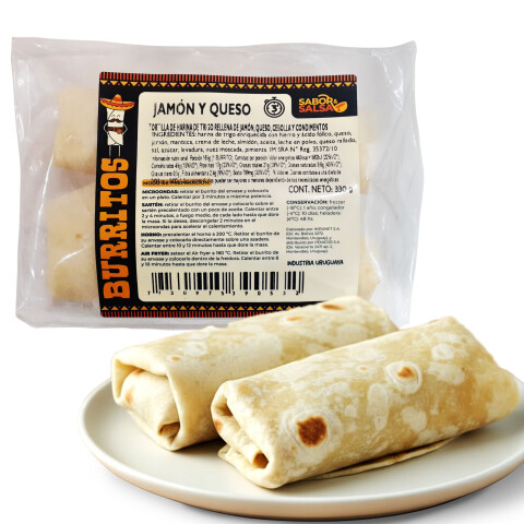 Burritos de Jamon y Queso 330 Gramos Burritos de Jamon y Queso 330 Gramos