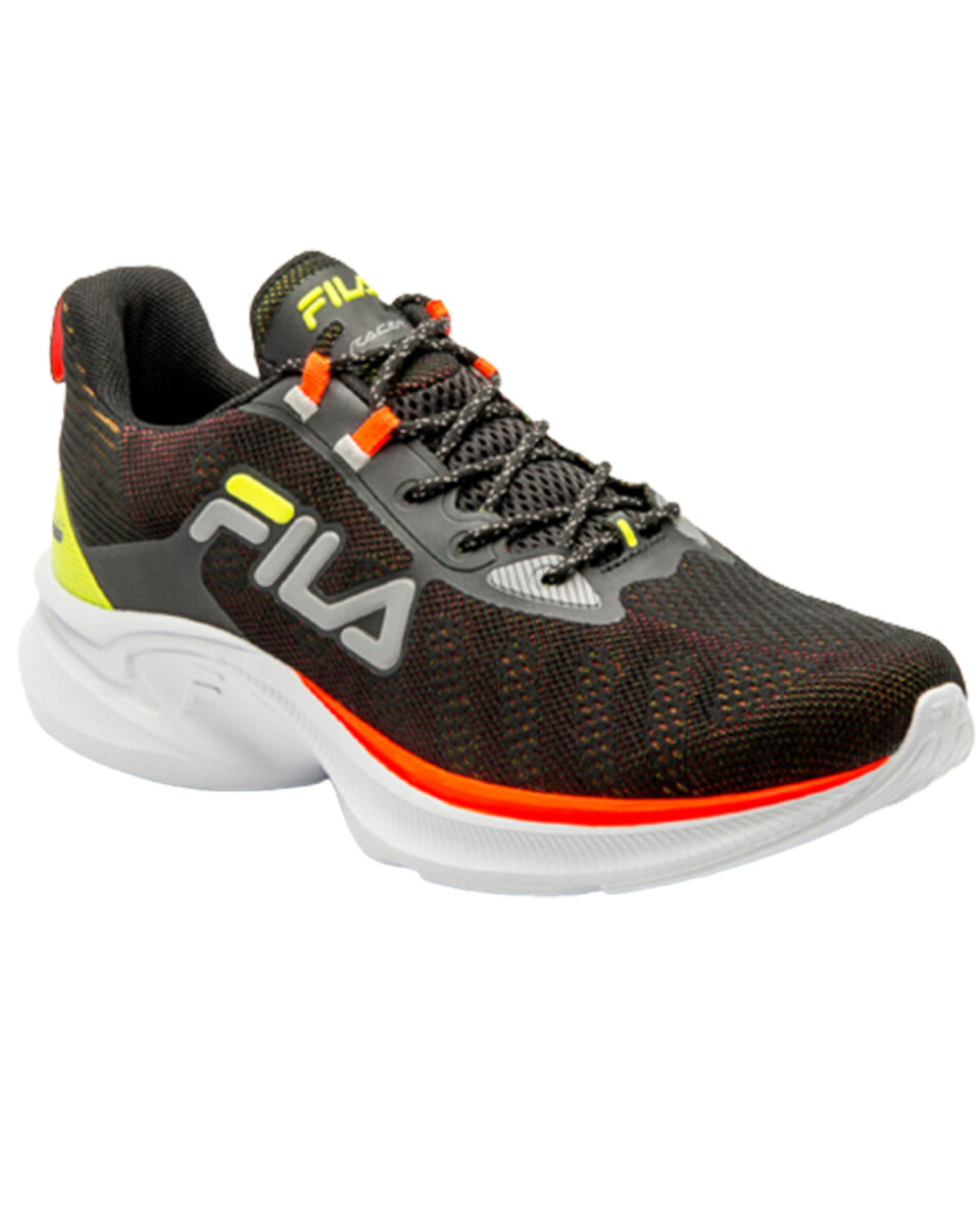 Championes Fila Running Racer for All para Hombre Negro/Lima - Talle 40 