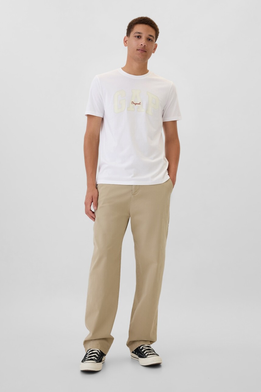 Remera Logo Gap Manga Corta Hombre Optic White 1