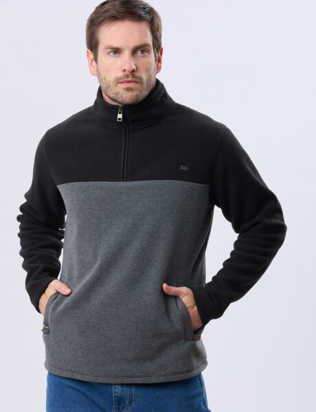 BUZO POLAR BICOLOR Negro