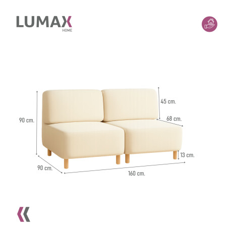Pack x2 Sillón Modular Lumax de encastre Orebo en caja Beige