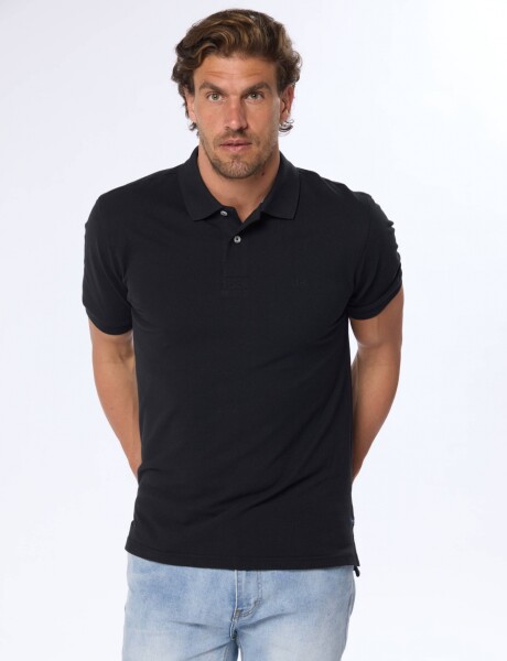 REMERA POLO PIQUE Negro
