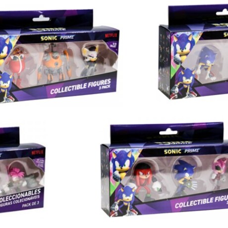 Pack X 3 Figuras Sonic 001