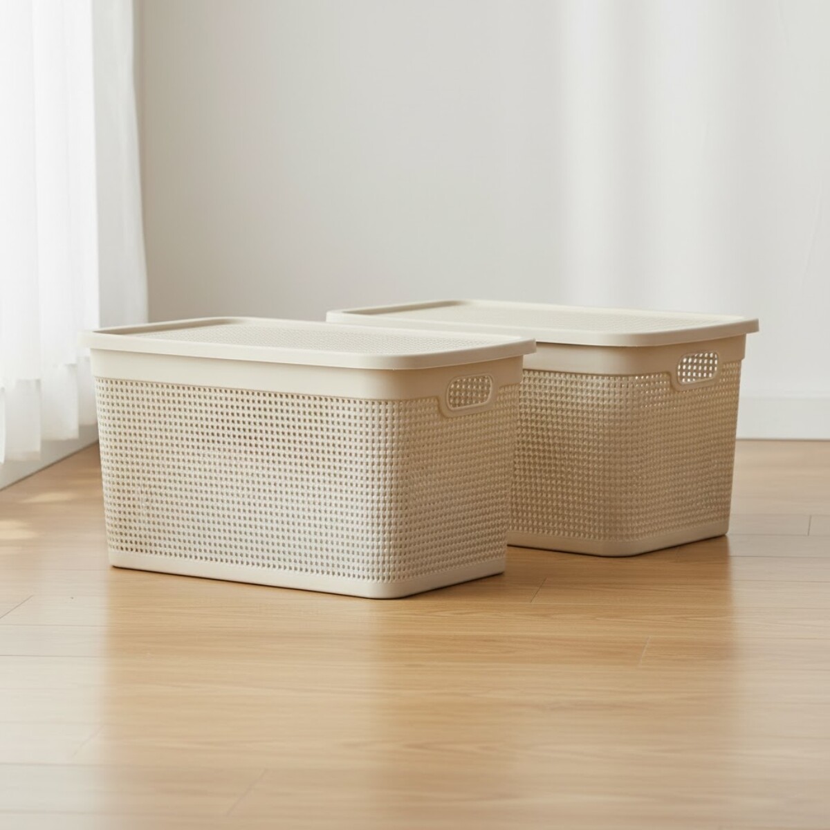 Set x2 Caja simil ratán 25 lts - ARENA 