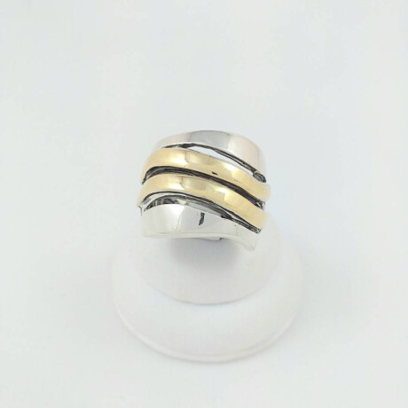 Anillo de plata 925 Double En Oro 18K