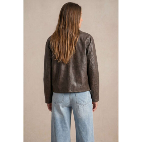 Campera Cuero Vegano Chocolate