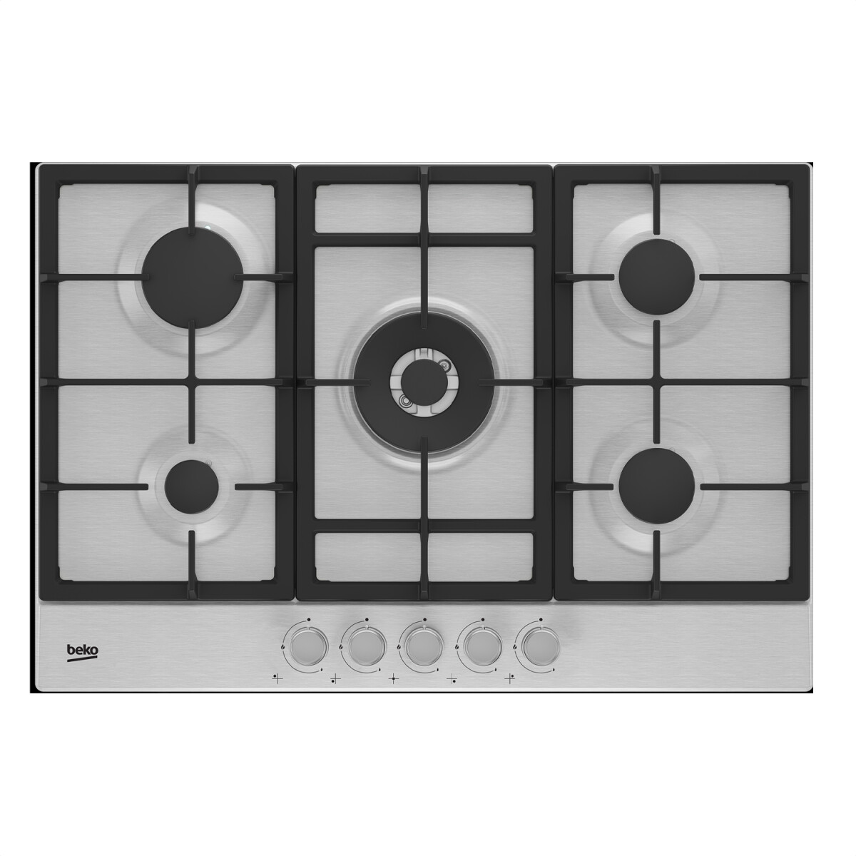 Anafe A Gas Empotar Beko 5 Hornallas Hiaw 75225 Sx - ANAFE A GAS BEKO 5H HIAW 75225SL 