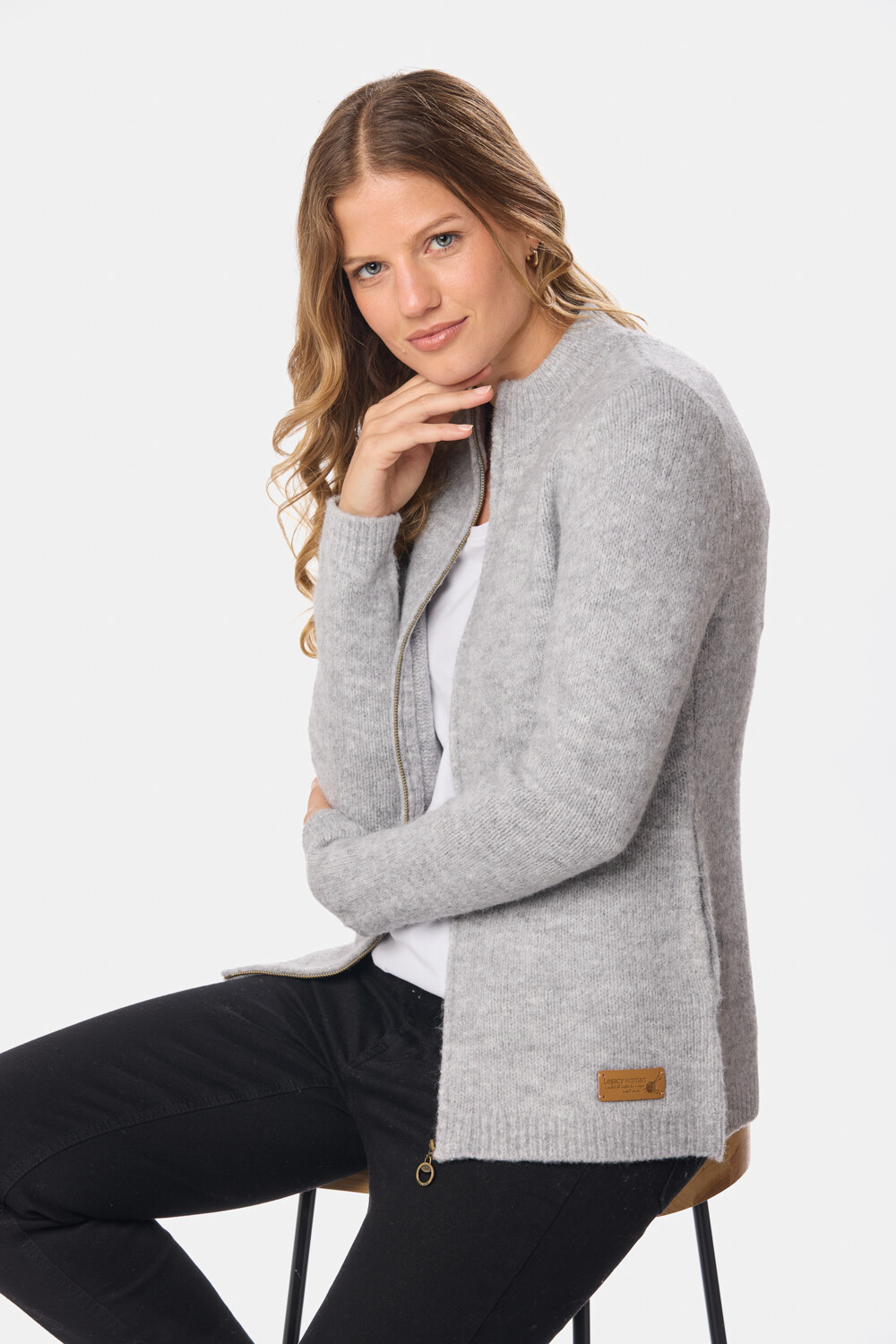 CAMPERA TEJIDA Gris