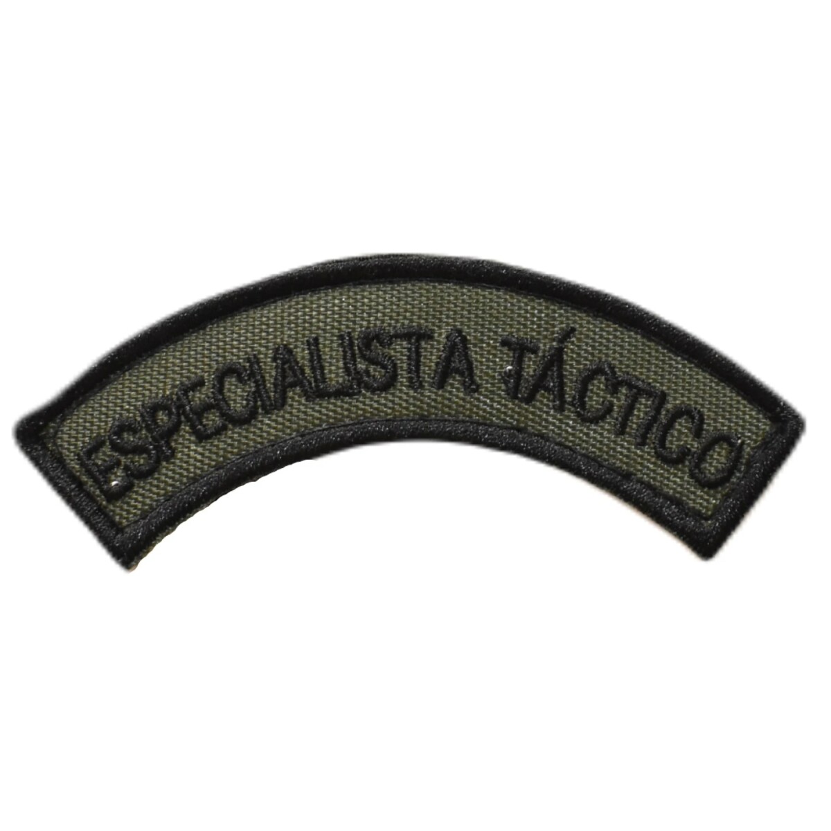 Parche bordado medialuna de brazo - Especialista Táctico - Verde 
