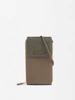 Bolsa Para Móvil De Nylon Color Block caqui