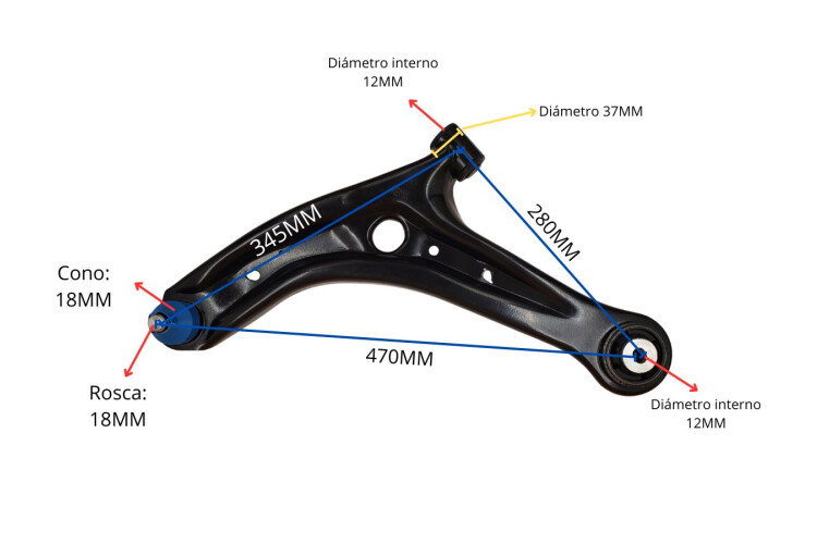 Parilla De Suspension Delantera Ford Ka/Fiesta 10-25 Izq Parilla De Suspension Delantera Ford Ka/Fiesta 10-25 Izq