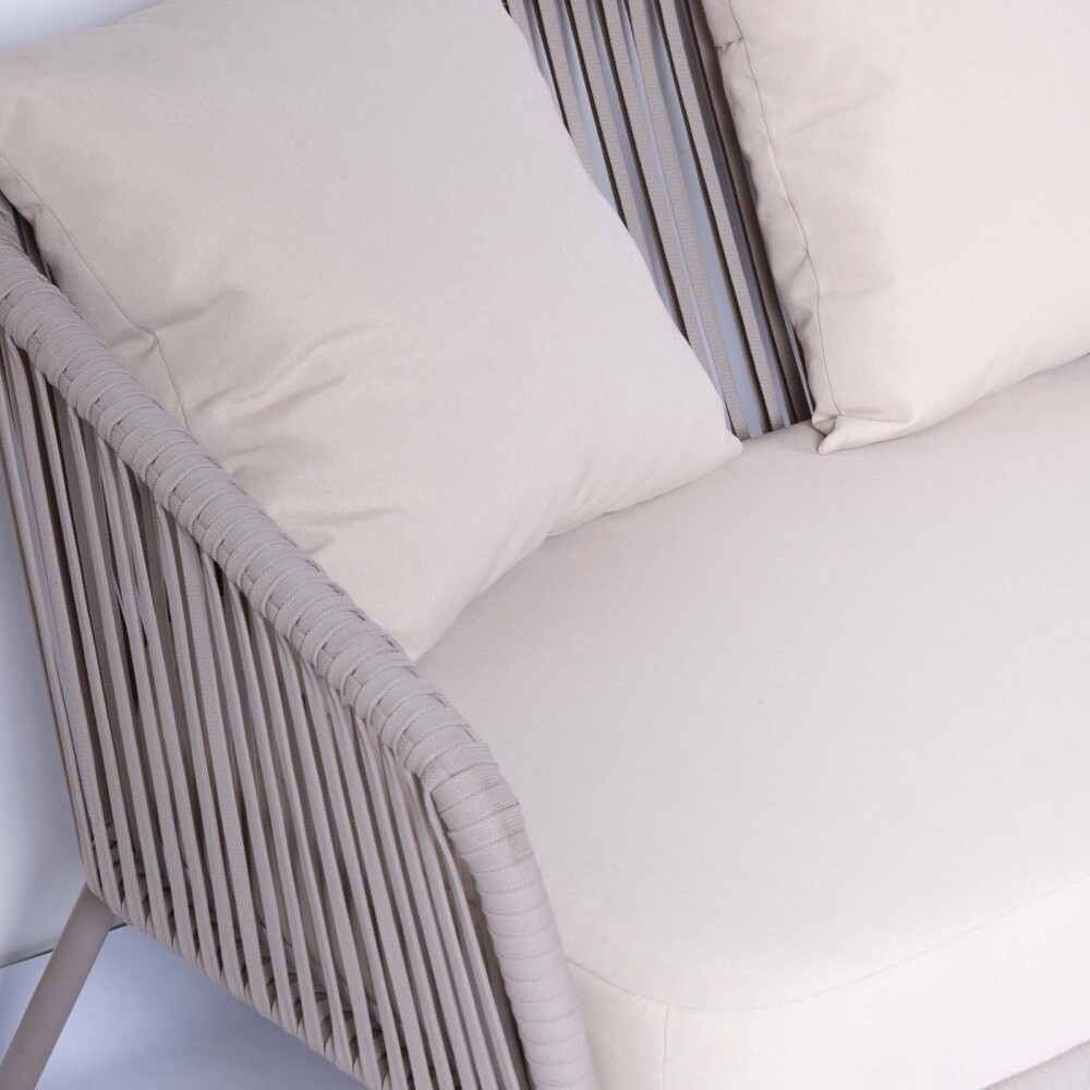 BAYAHIBE (1+2+1) ALUMINIO NATURAL-BEIGE SET DE LIVING