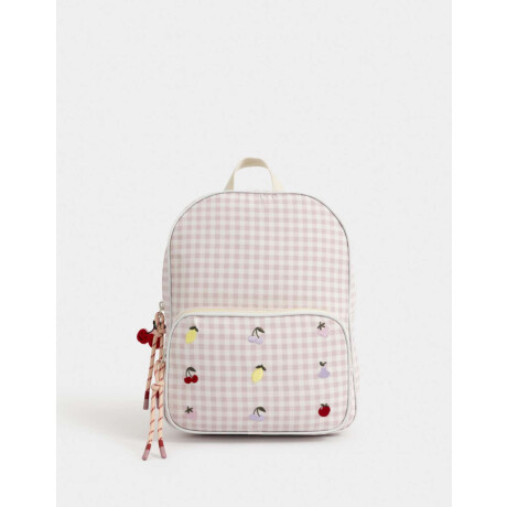 Mochila Infantil Bordada Estampado Geometrico