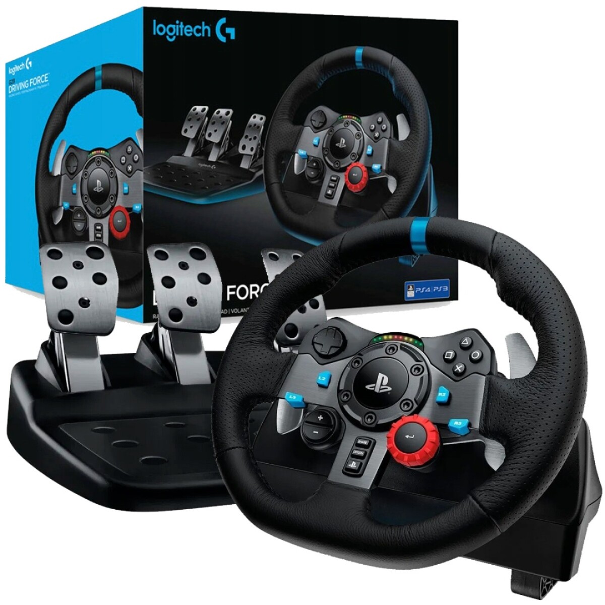 Logitech G29 Driving Force Volante + Pedalera - VOLANTE LOGITECH G29 PS3 PS4 PC 