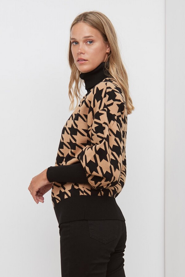 Polera Geo NEGRO/TOSTADO