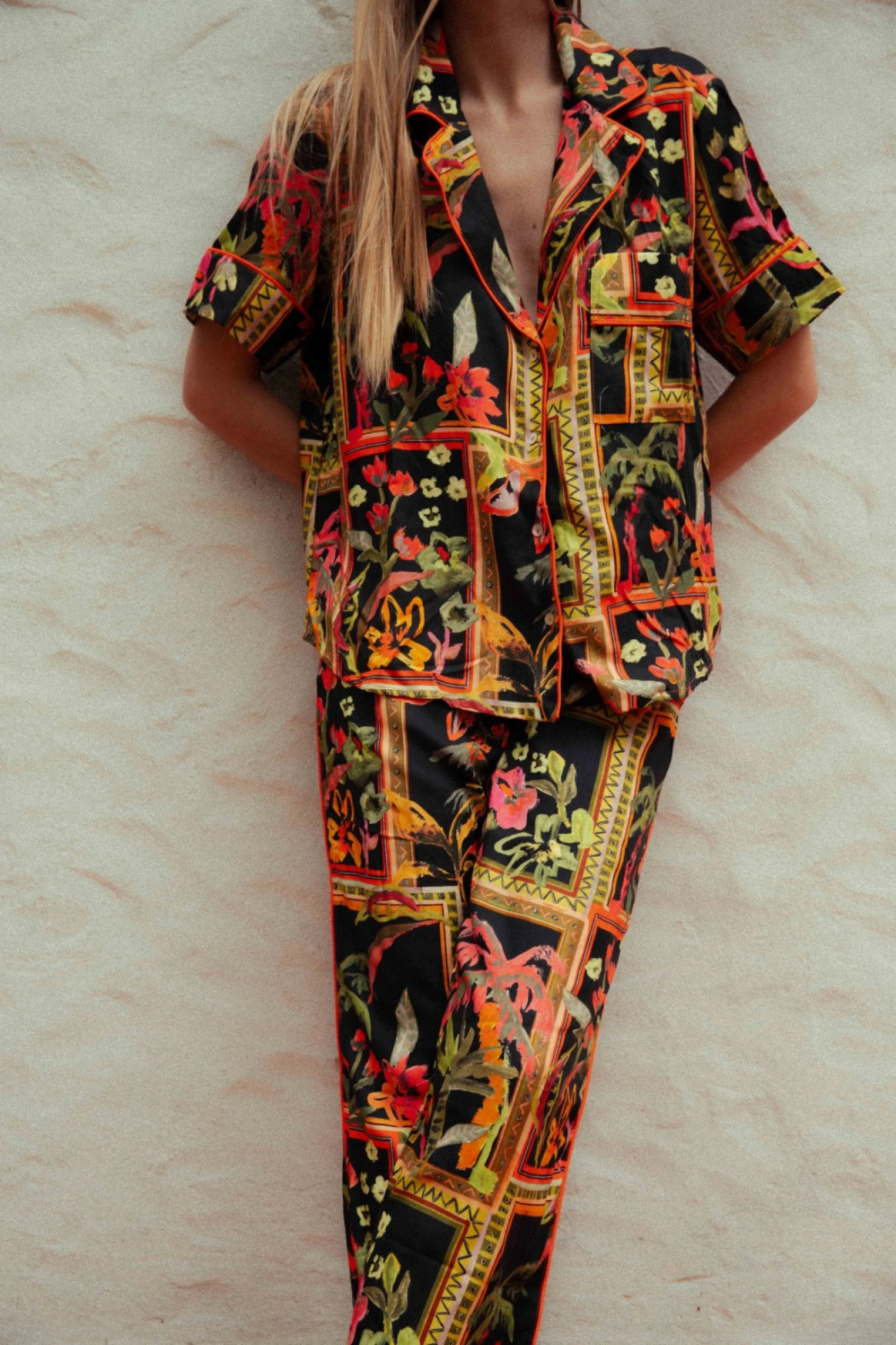 Late Check Out Pijama Marrakech naranja xs/s