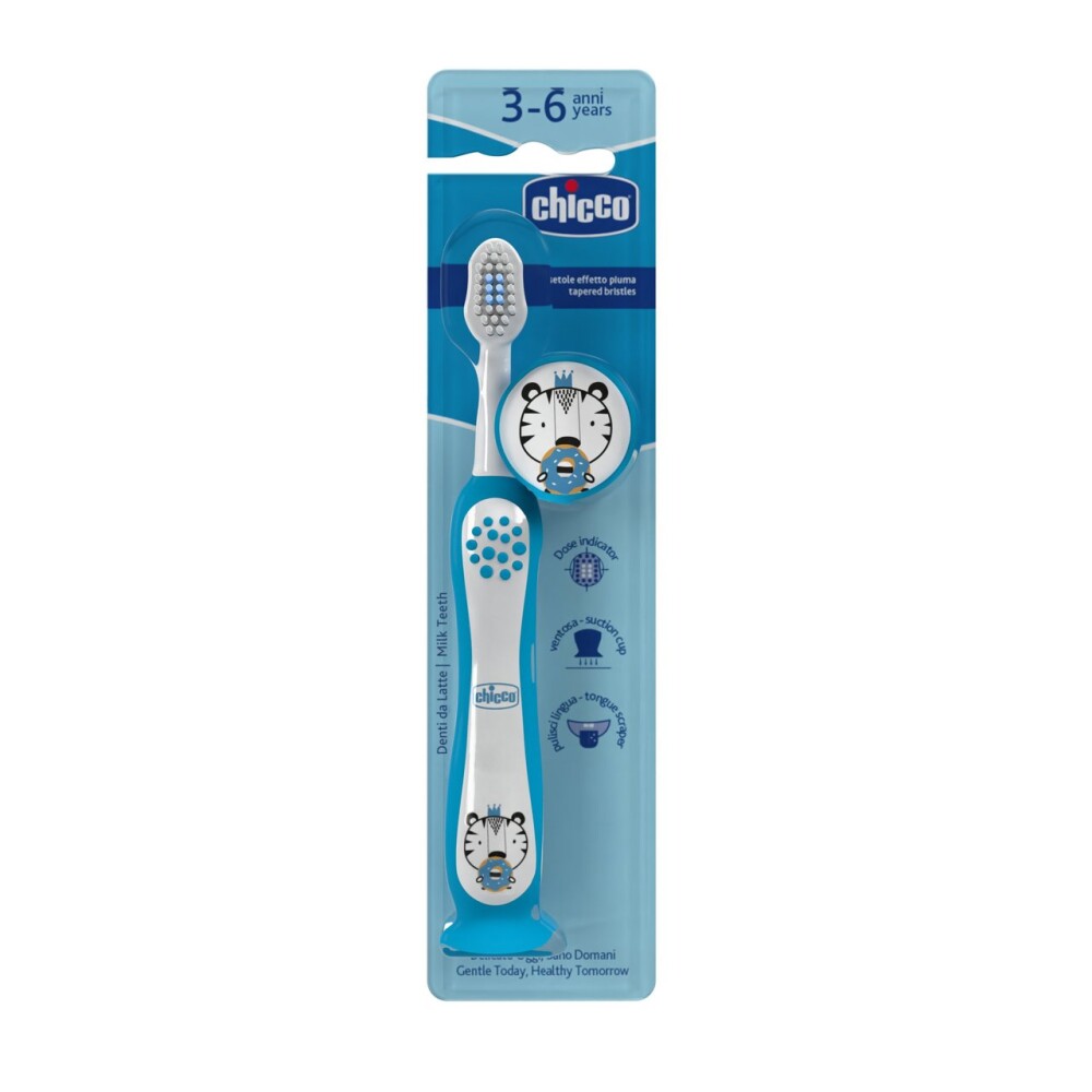 Cepillo dental chicco 3y+ celeste