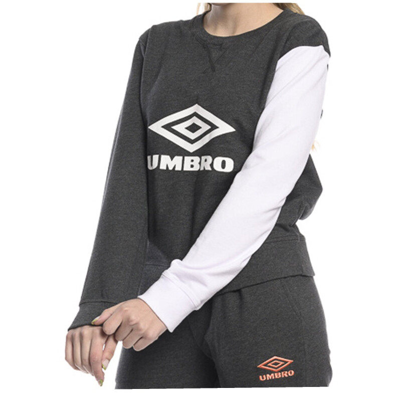 Buzo de Mujer Umbro Cutts Negro Melange - Blanco