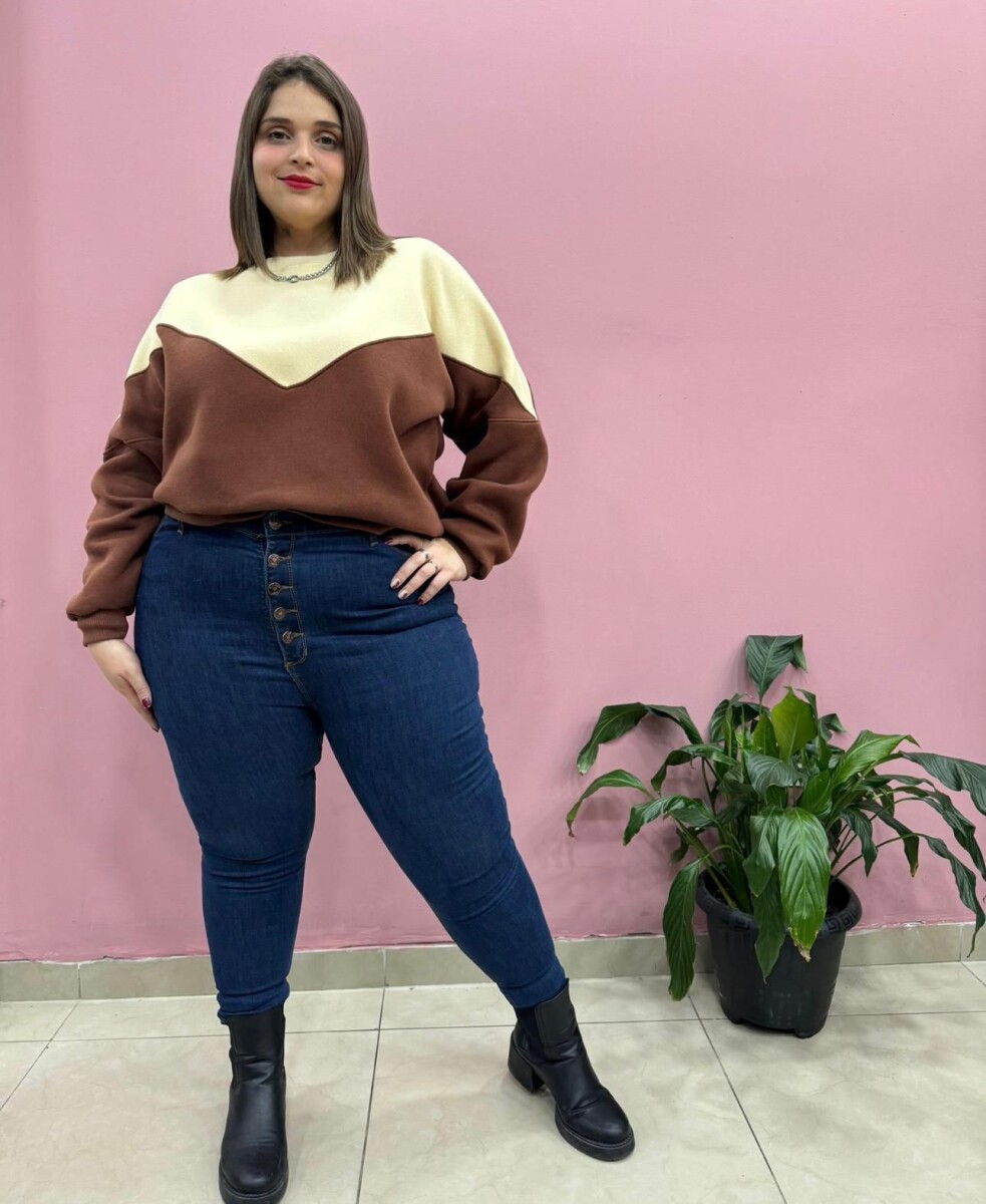 Buzo Mocca - Beige y choco 