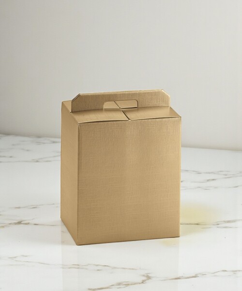 Porta panettone + botella. 33x25x35 cm - 1166 - SETA ORO Porta panettone + botella. 33x25x35 cm - 1166 - SETA ORO