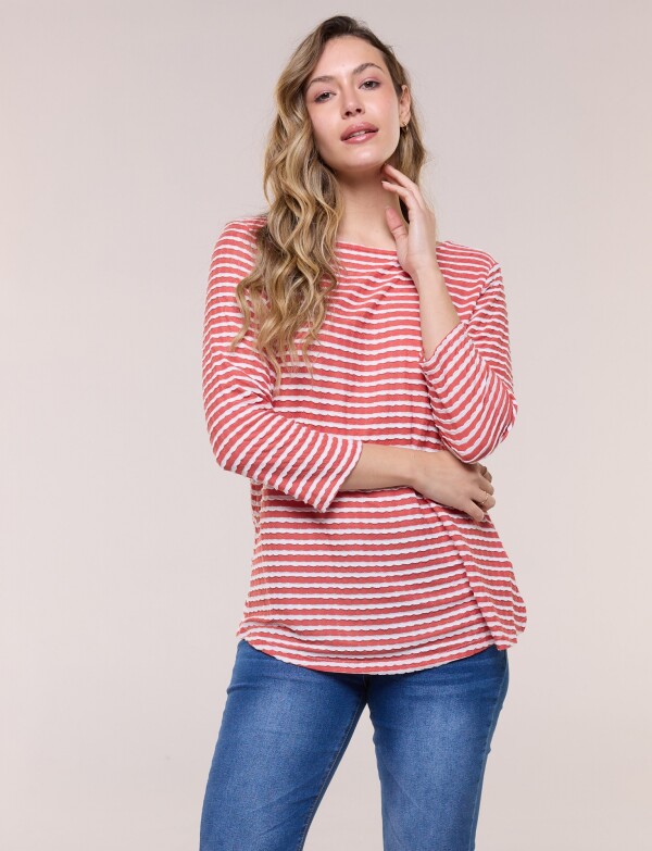 Blusa Marinera Manga 3/4 ROJO