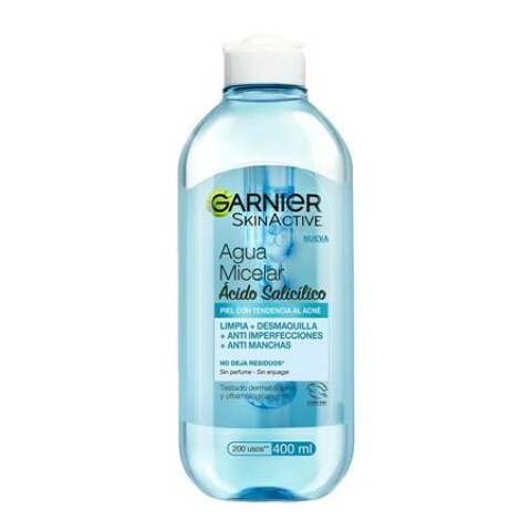 Garnier Skinactive agua micelar con ácido salicílico 400 ml Garnier Skinactive agua micelar con ácido salicílico 400 ml