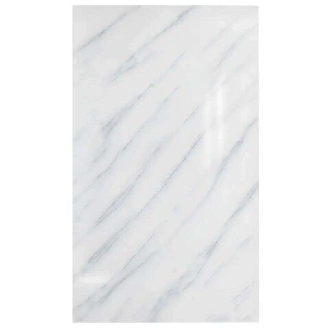 Placa PVC Símil Mármol 2,44 x 1,22 m Diseño Blanco Veteado