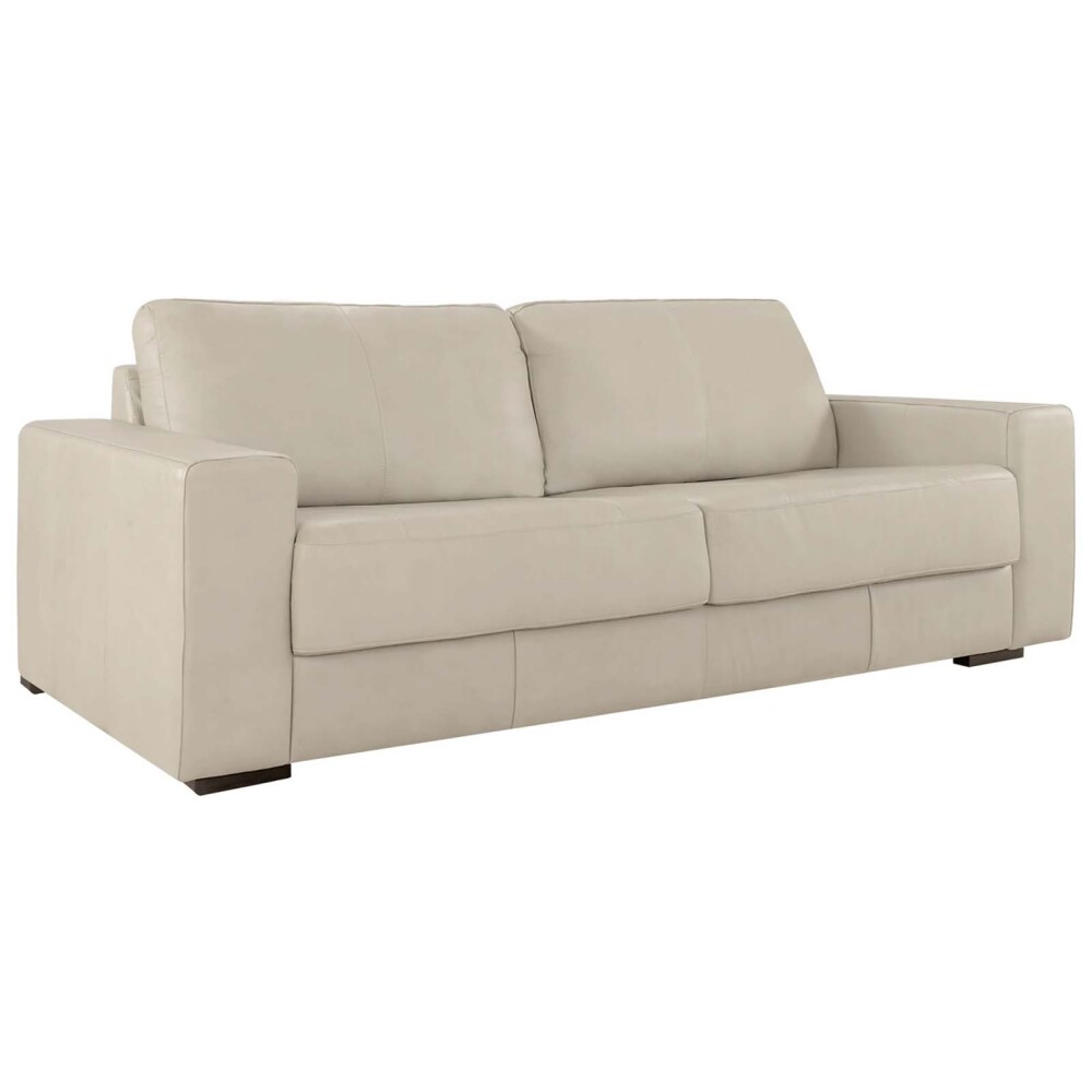 SILLÓN 3 CUERPOS CUERO-100-NATURAL NATURAL-BEIGE TEXAS CREMA