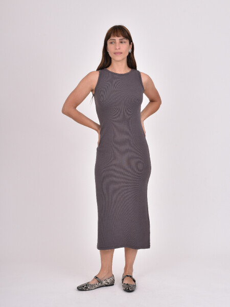 VESTIDO OLBA GRIS OSCURO