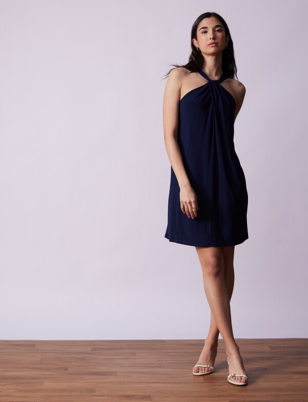 Vestido Noche Cruzado AZUL