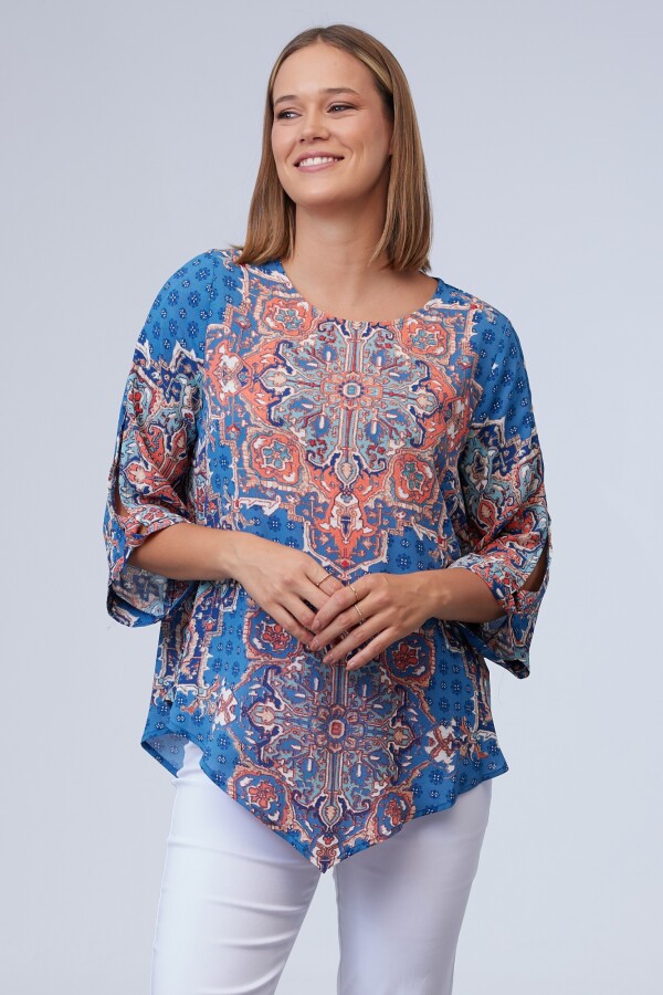 Blusa Print AZUL/MULTI