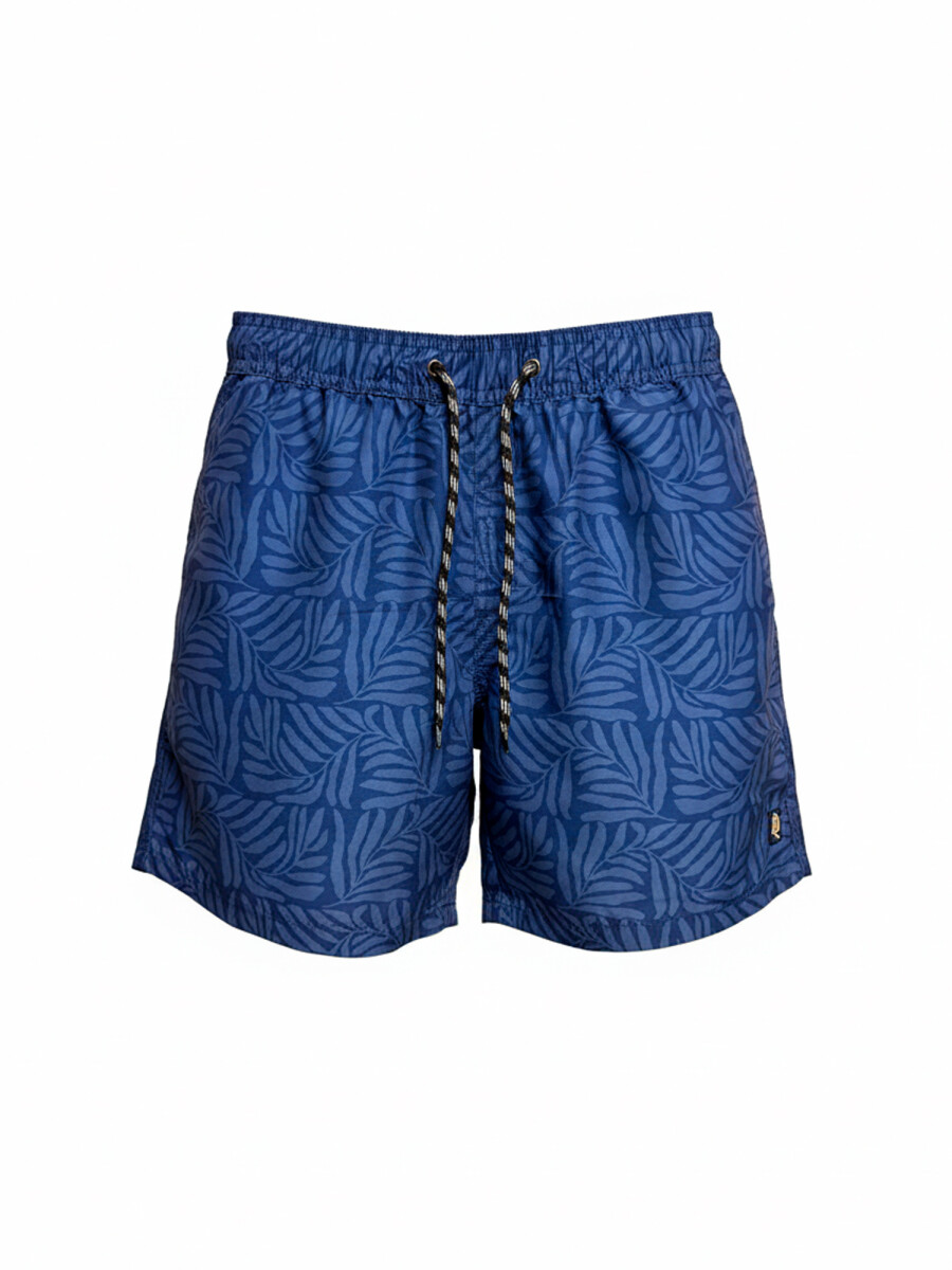 Short de baño estampado - azul 